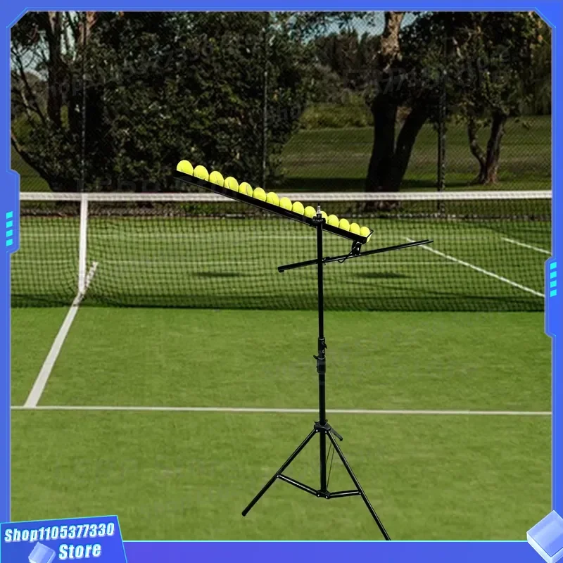 Portable Tennis Pitcher Machine Adjustable Lightweight Iron Plastic Frame For Solo Home Practice Court Training Aid Device
