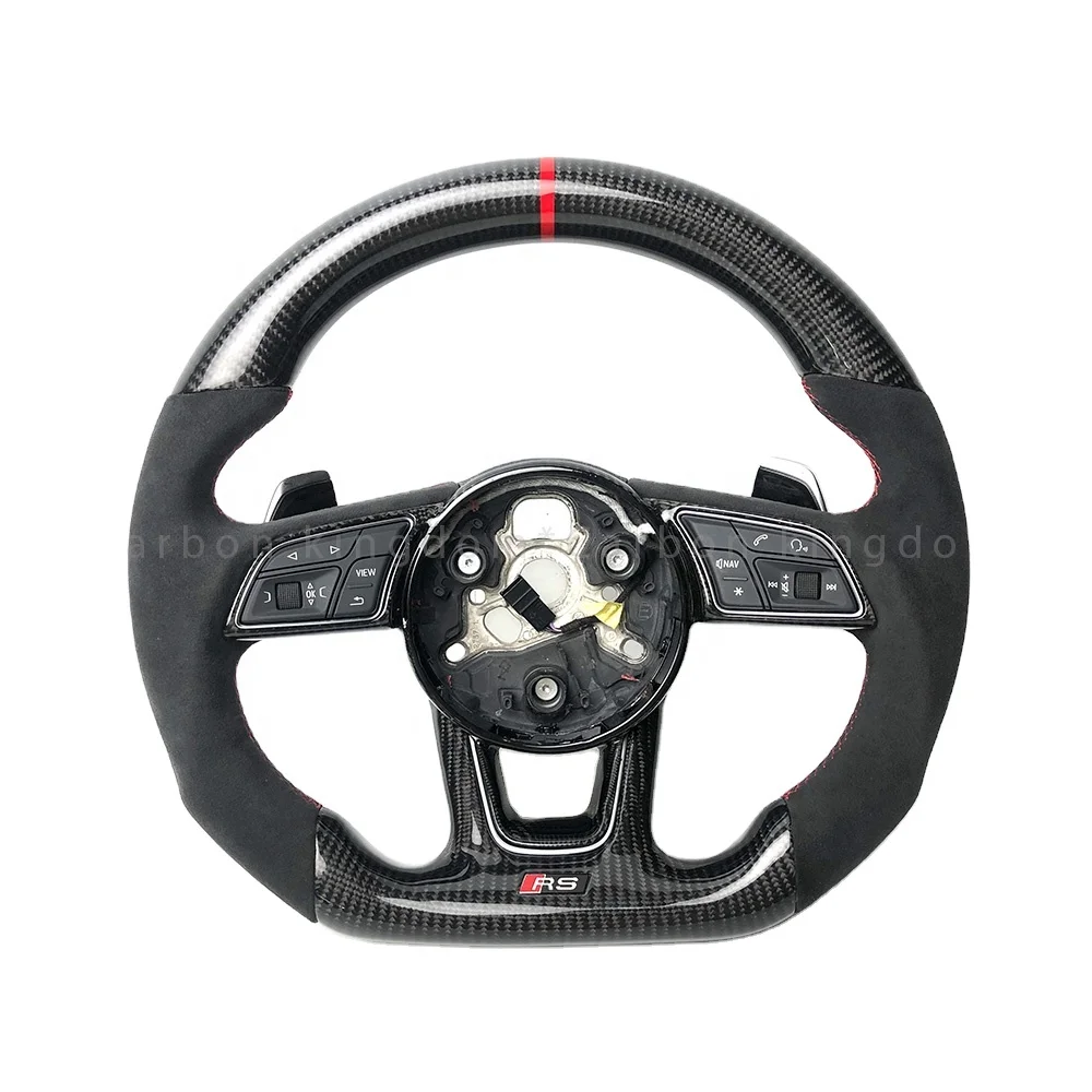 Customised Carbon Fiber Steering Wheel For. RS3 RS4 RS5 RS6 RS7 S5 2012-2016/S3 2014-2017/S4 2013-2015