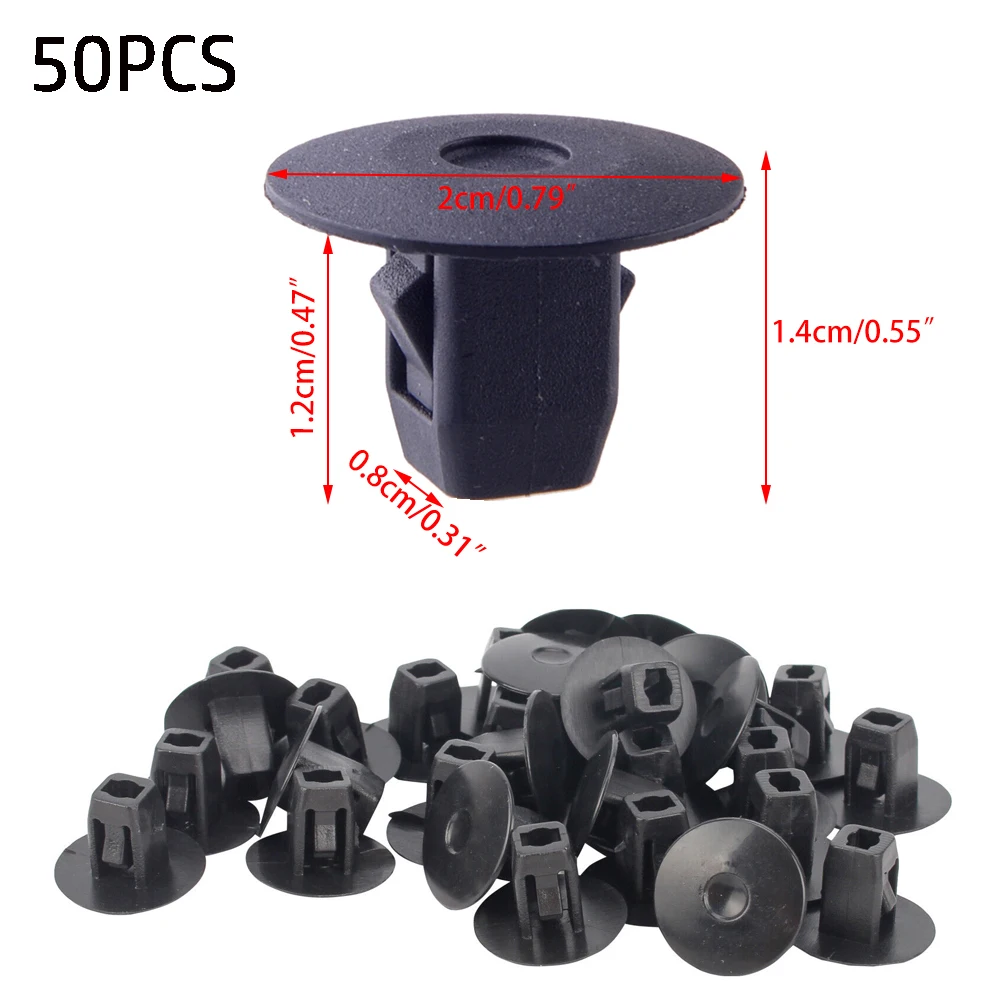 50x Fender Side Molding Clips Grommet Fastener For Honda For Civic For Odyssey 90682-SEA-003 Replacement