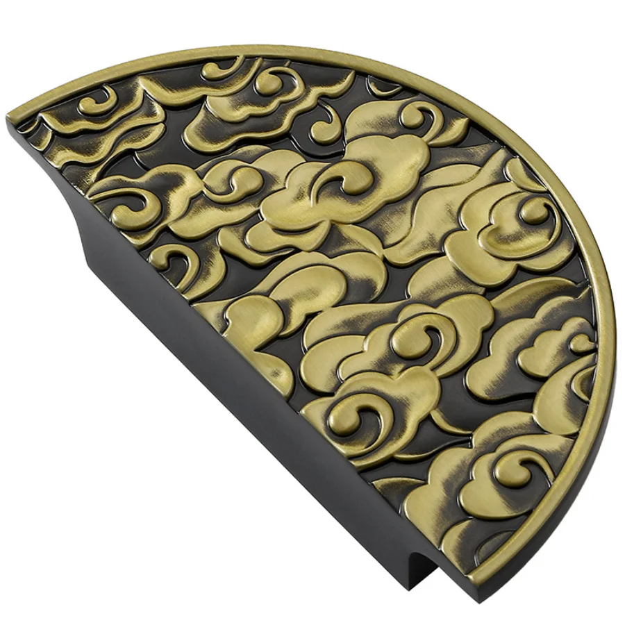 New Chinese Style Auspicious Clouds Furniture Handles Advanced Rounded Wardrobe Cabinet Wine Cabinet TV Cabinet  Handles