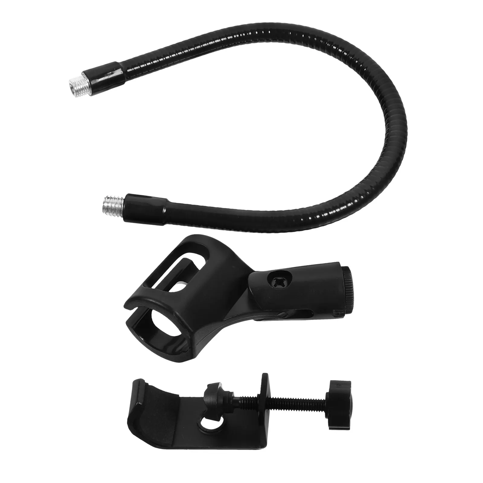 

Универсальная регулируемая подставка для микрофона с гибкой трубкой и креплением-клипсой для прямых трансляций и записи