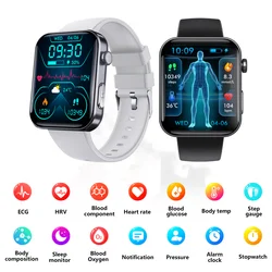 Bloedglucose smartwatch 24 uur Dynamische bloedglucosemonitoring Bloeddruk Bloedzuurstof Bloedlipiden Urinezuur ECG slimme APP