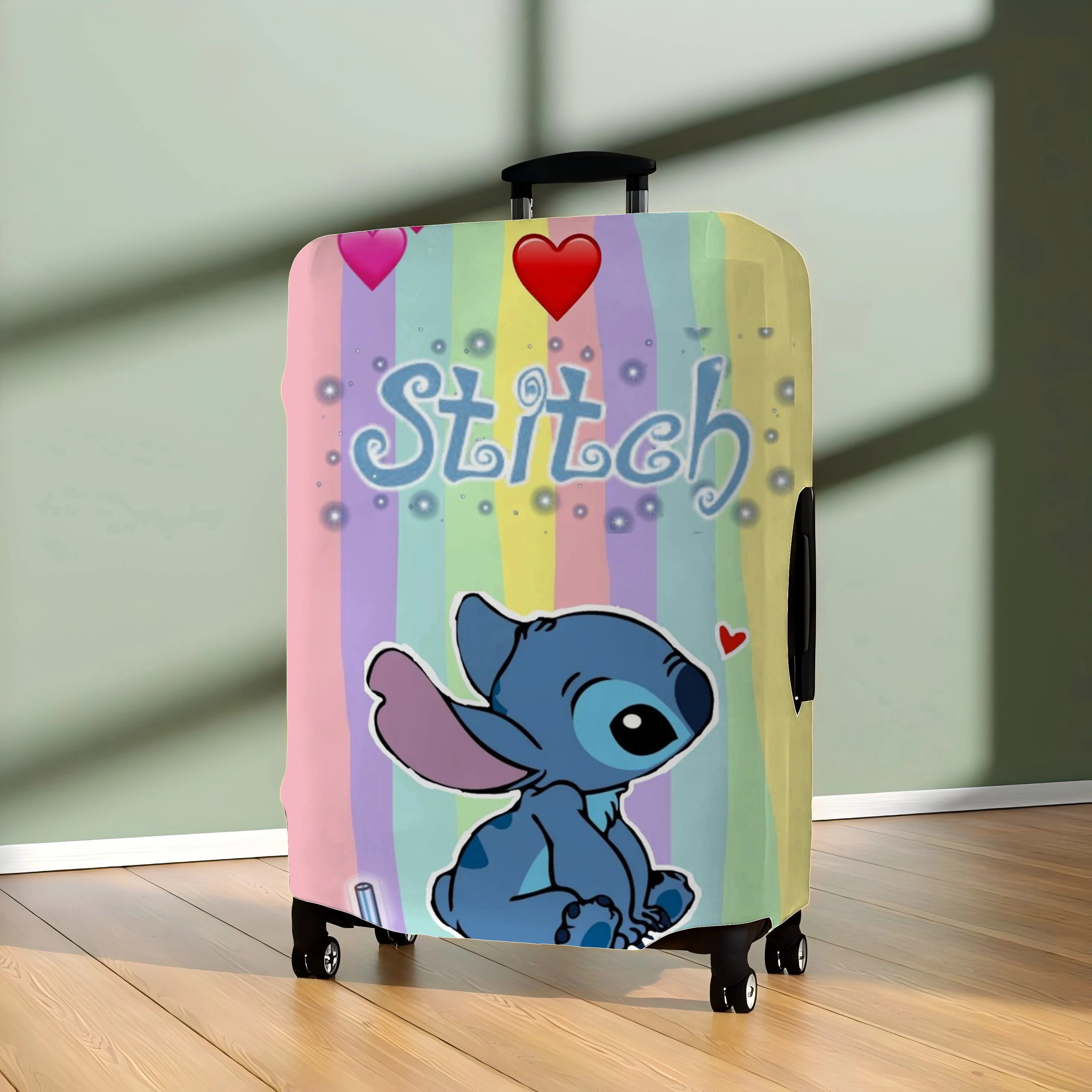 For Travel  Trolley Case Disney Stitch Luggage Cover Storage Bag Accessories Suit Covers Suitcase Protector Protective Traveling