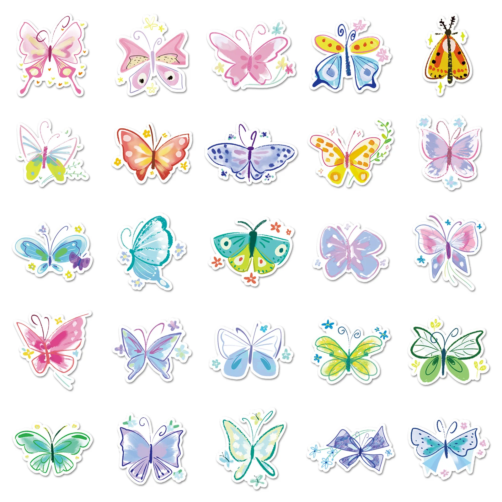 50 قطعة ملصق فراشة كرتوني لطيف مضحك الكتابة على الجدران ملصق مضاد للمياه لعبة أطفال هدية لتقوم بها بنفسك كوب ماء صندوق أدوات مكتب الأمتعة الكمبيوتر المحمول #6