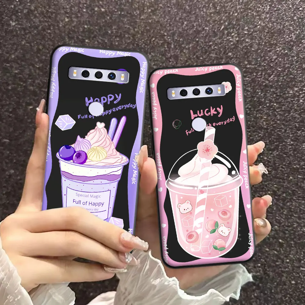 For TCL 10 SE Case Cartoon Soft Silicone TPU Astronaut Pattern Phone Case For TCL 10se  Lovely Back Cover Protective Fundas