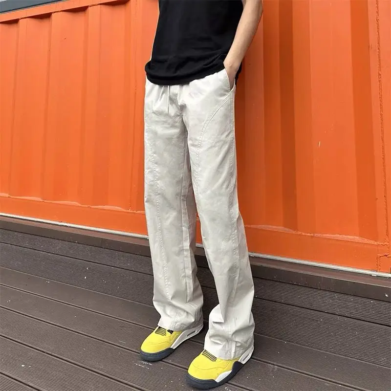 American scimitar overalls for men, spring and autumn thin, trendy brand loose harem pants, high-end casual straight pants y2k