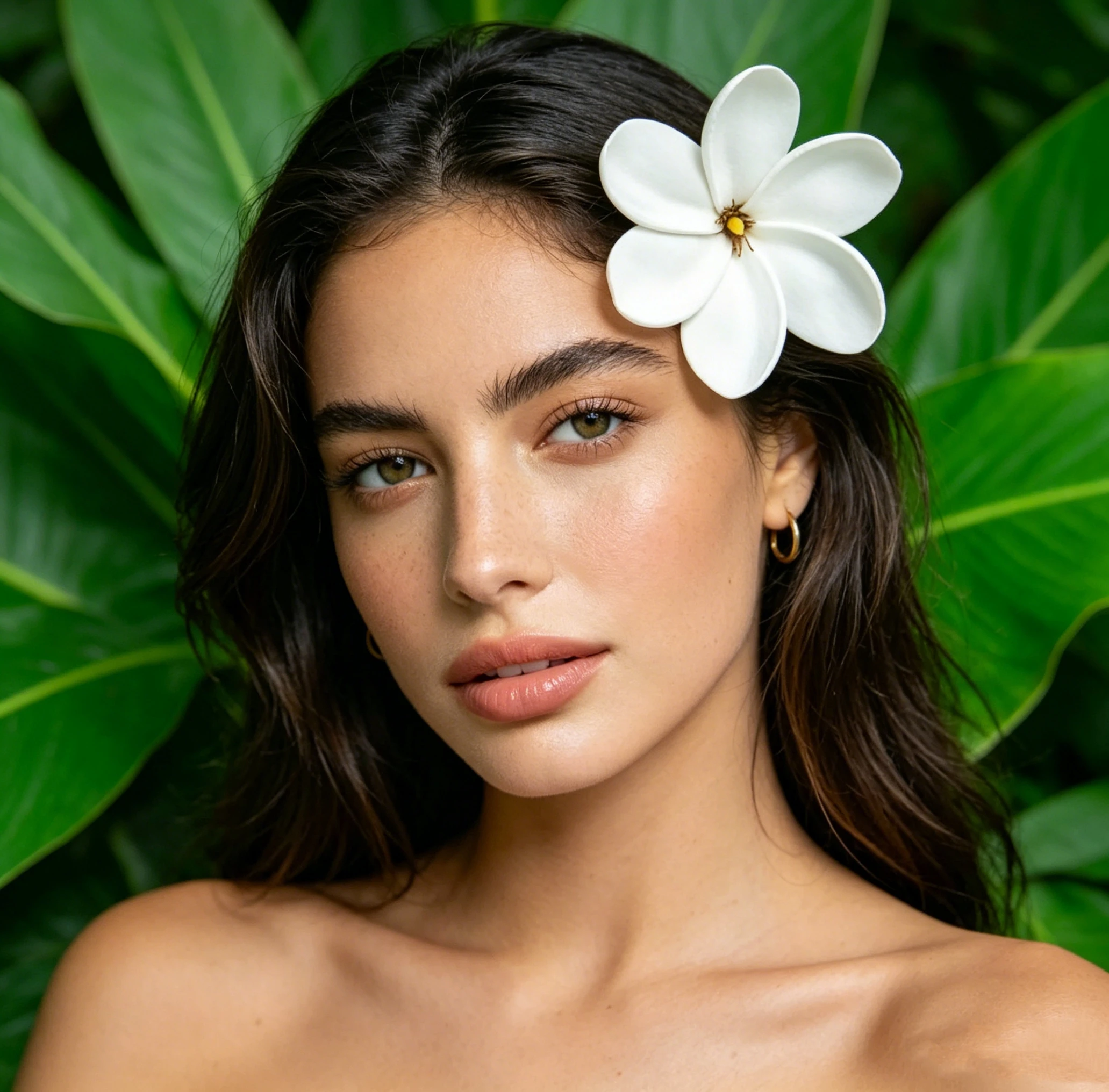 Artificial Flower Hawaiian Hair Pick Ear Pick for Hula Dance Girl Tiare With Yellow Tip for Hula Dance Hawaiian Party Outdoor