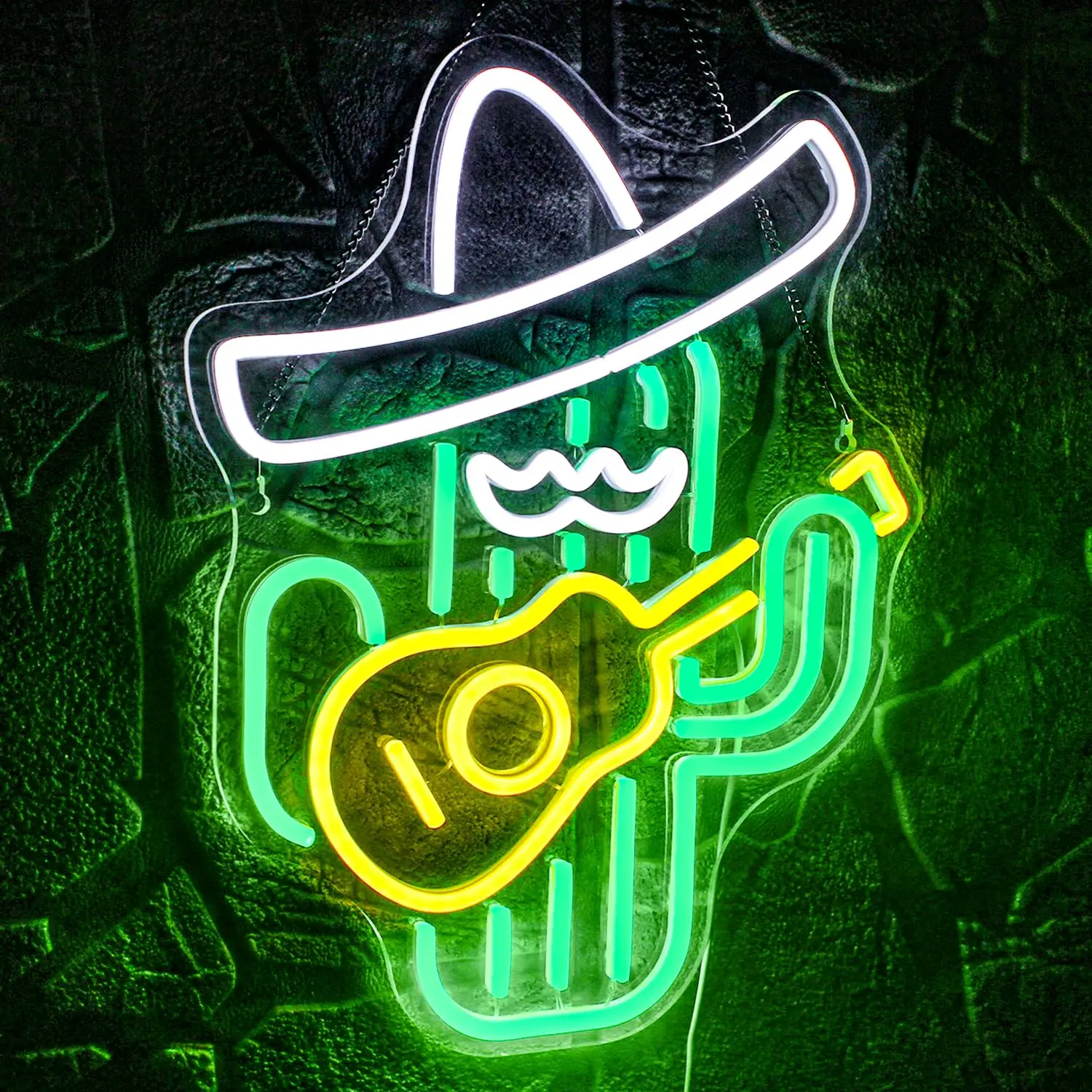 

LED Cactus Neon Sign Cowboy Hat Neon Signs for Wall Decor for Bedroom Game Room Kids Room Home Bar Party Shop Gift