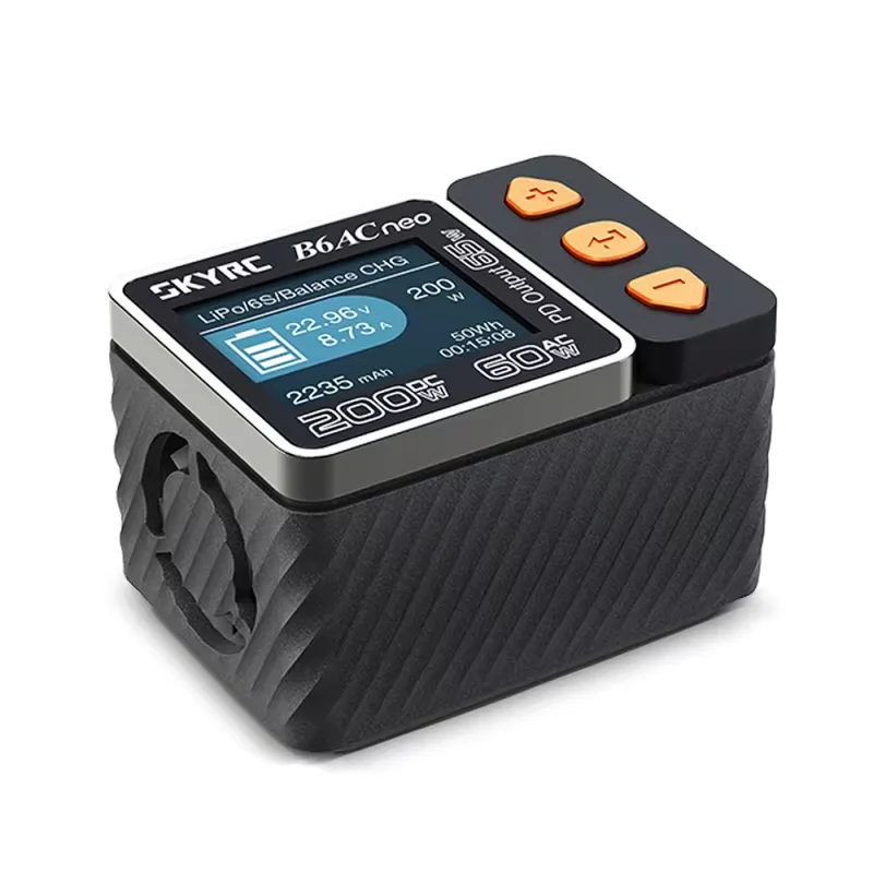 Original SkyRC B6ACneo Balance Charger 200W High Power Portable Smart Battery Charger for RC Drone LiPo LiFe Li-ion NiMH Battery