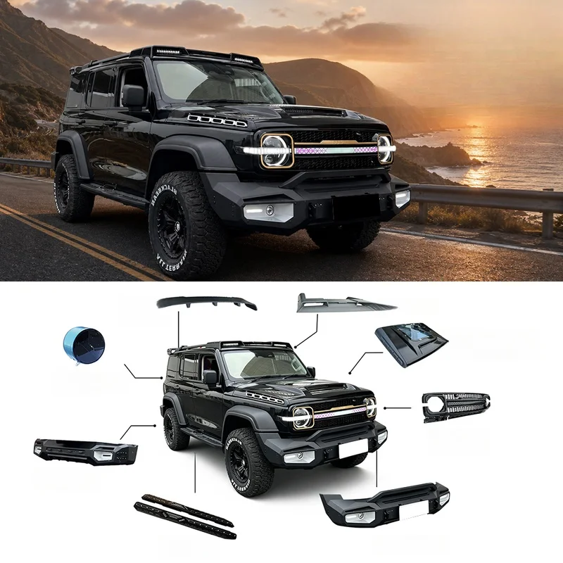 Armor Latest val Sport Style Full Car Body Kit Auto Exterior Accessories Front Rear Bumper Modification Kit for Tank 300