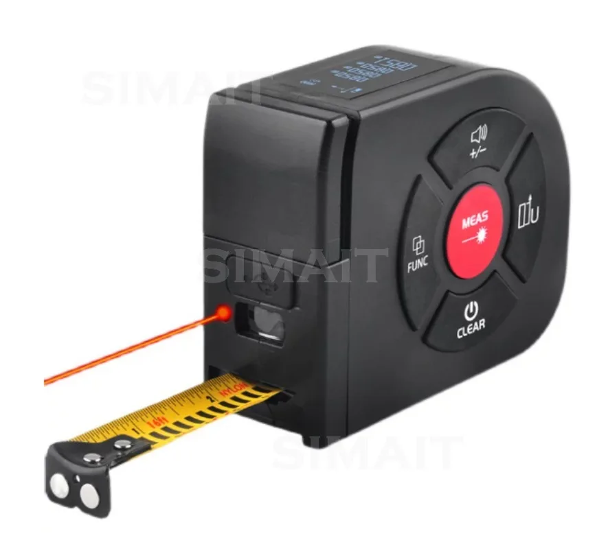 3-in-1 Laser Tape Measure, Digital Rangefinder with 5m Tape & 40m Laser, USB-C Rechargeable LCD Display for Construction