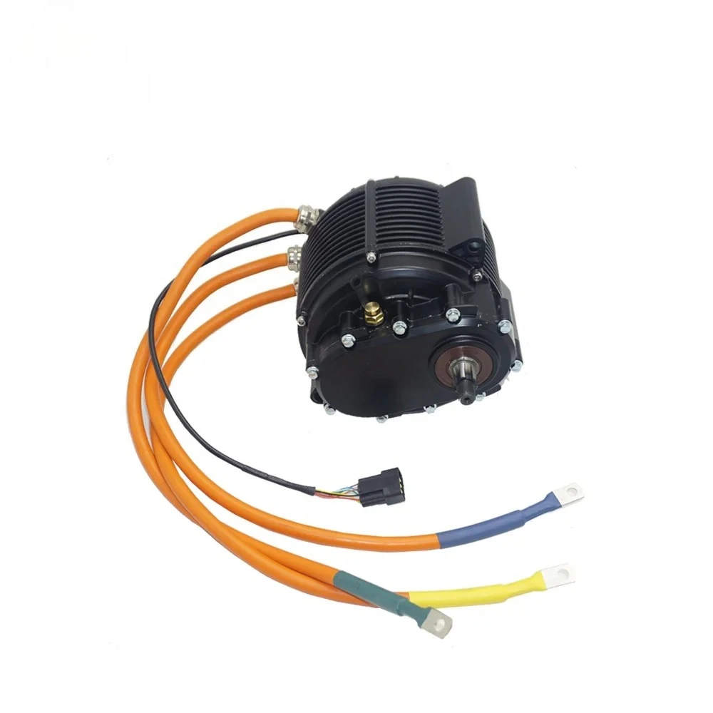 QS MOTOR 12000W 12KW 165 72V 60H Encoder Sprocket Mid Drive Motor with Gearbox Fardriver ND72890B Controller conversion kits