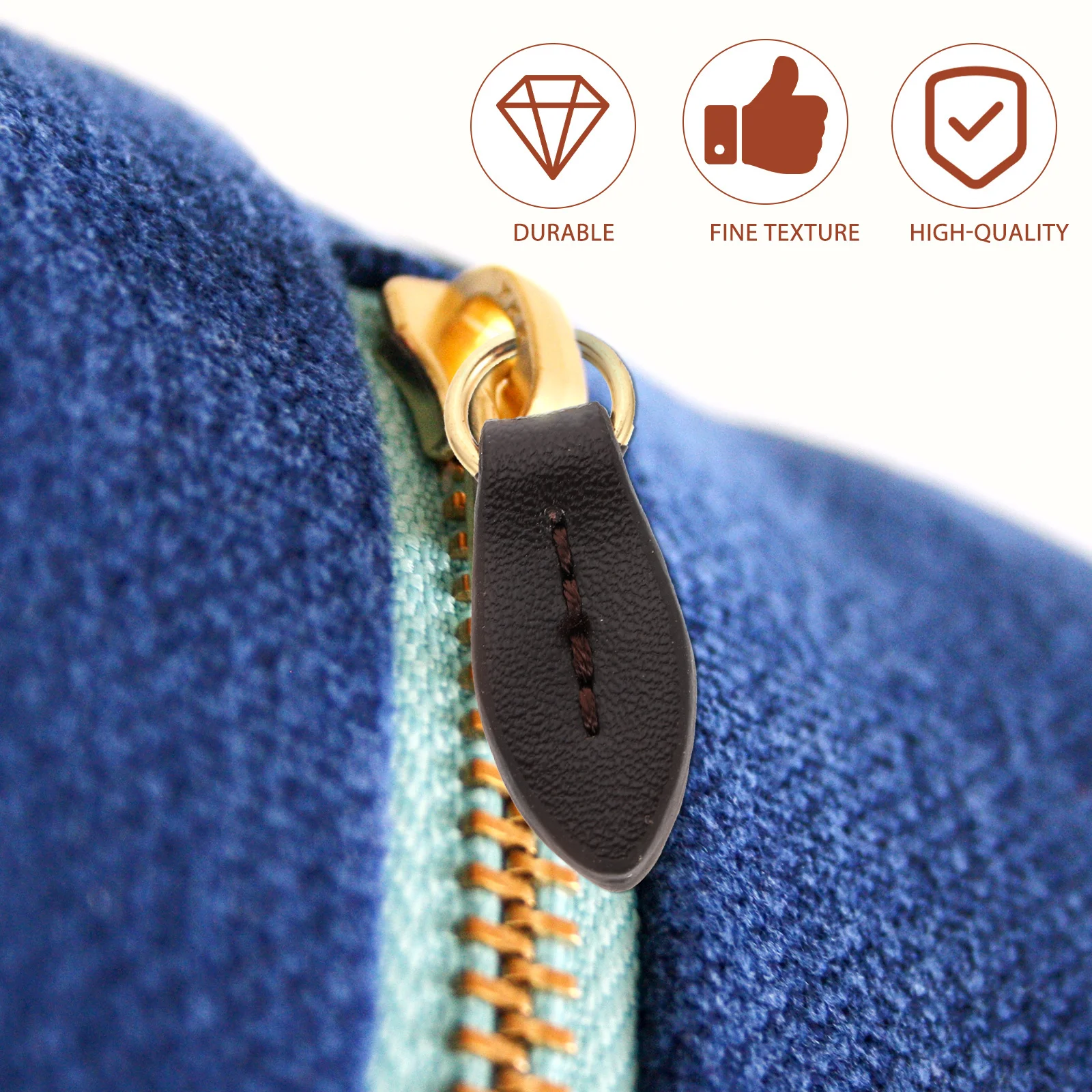 

5pcs Zipper Heads Durable Replacement Pull Tabs For Coats Jackets Bags Luggage Diy Clothing Repair Kit