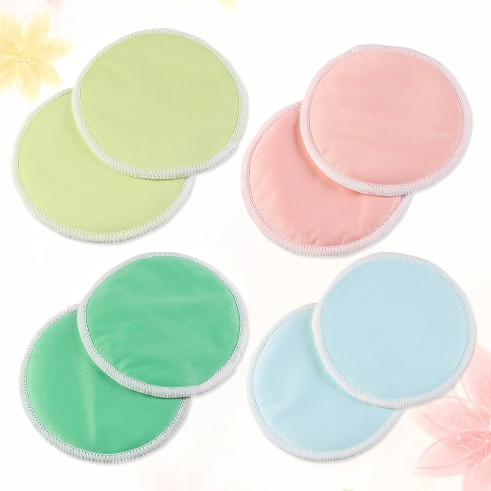 4 أزواج من وسادات التمريض المصنوعة من نسيج الخيزران ومضادة لثور المجرة ومضادة للتسرب وقابلة للغسل وسادات الرضاعة الطبيعية ماصة حمالة صدر قابلة لإعادة الاستخدام #5