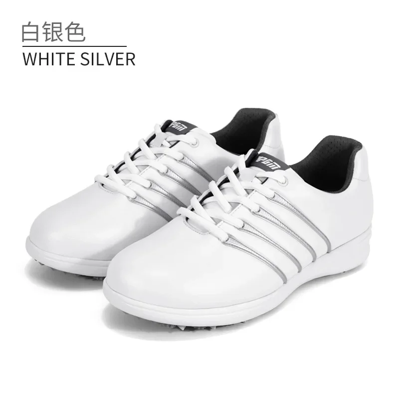 PGM Golf Shoes Women's Sports Shoes Waterproof and Anti-Slip Lace-Up White Sh oes