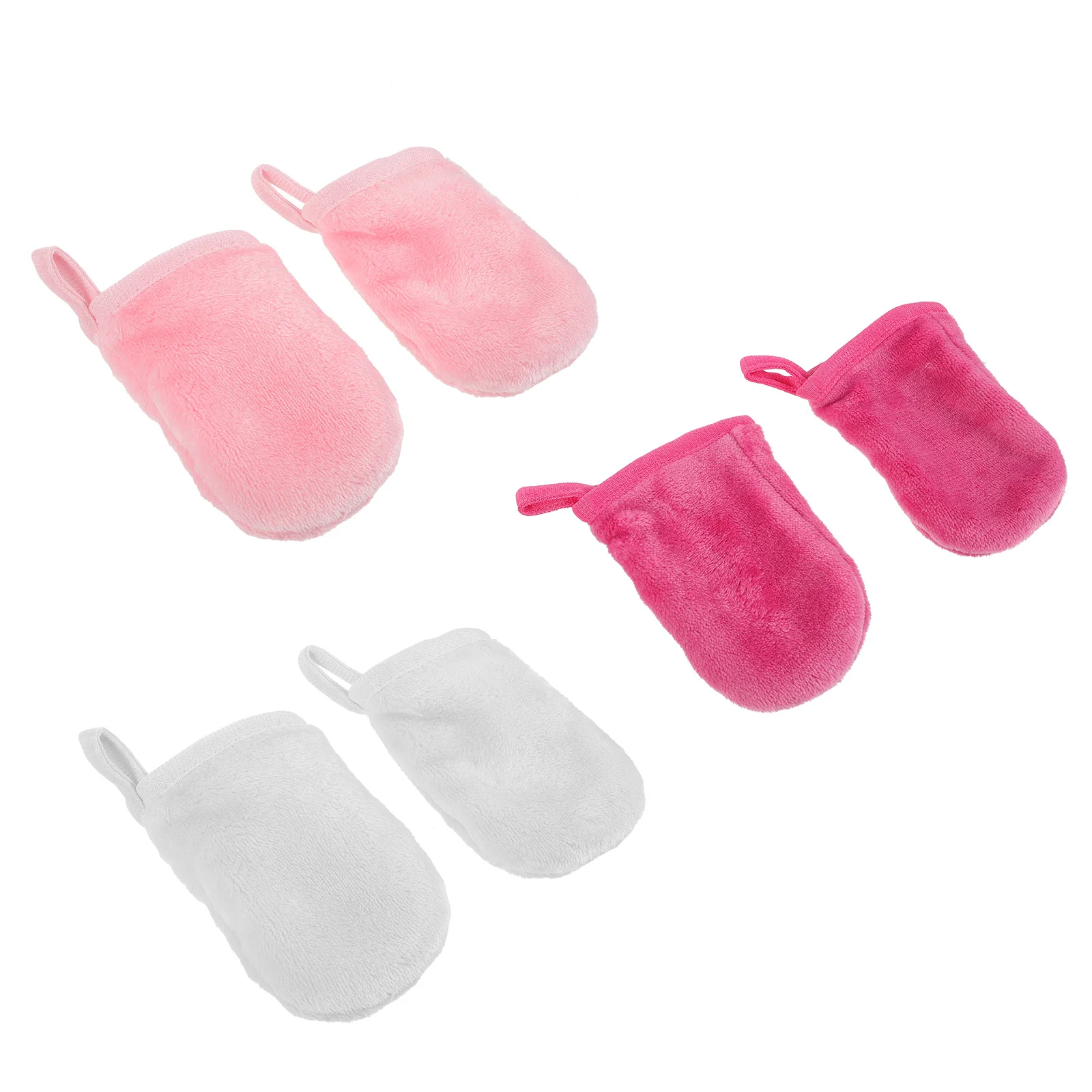 6 قطعة قفازات التطهير للمرأة قابلة لإعادة الاستخدام ستوكات قفازات غسل الوجه كسول مزيل قفاز تنظيف الوجه أداة ماكياج الجمال #5