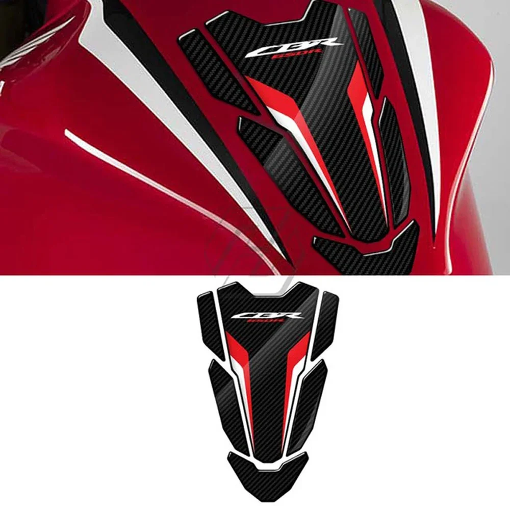 For Honda CBR650R 2019-2022 3D Carbon-look Triple Yoke Defender Sticker Side Tank Pad Protection