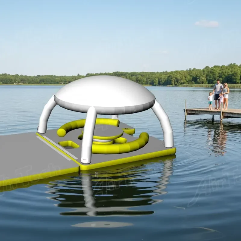 Giant Inflatable Floating Island Sofa 0.9mm PVC Tarpaulin Commercial Water Tent Heavy Duty 500kg Load Outdoor Lake Party