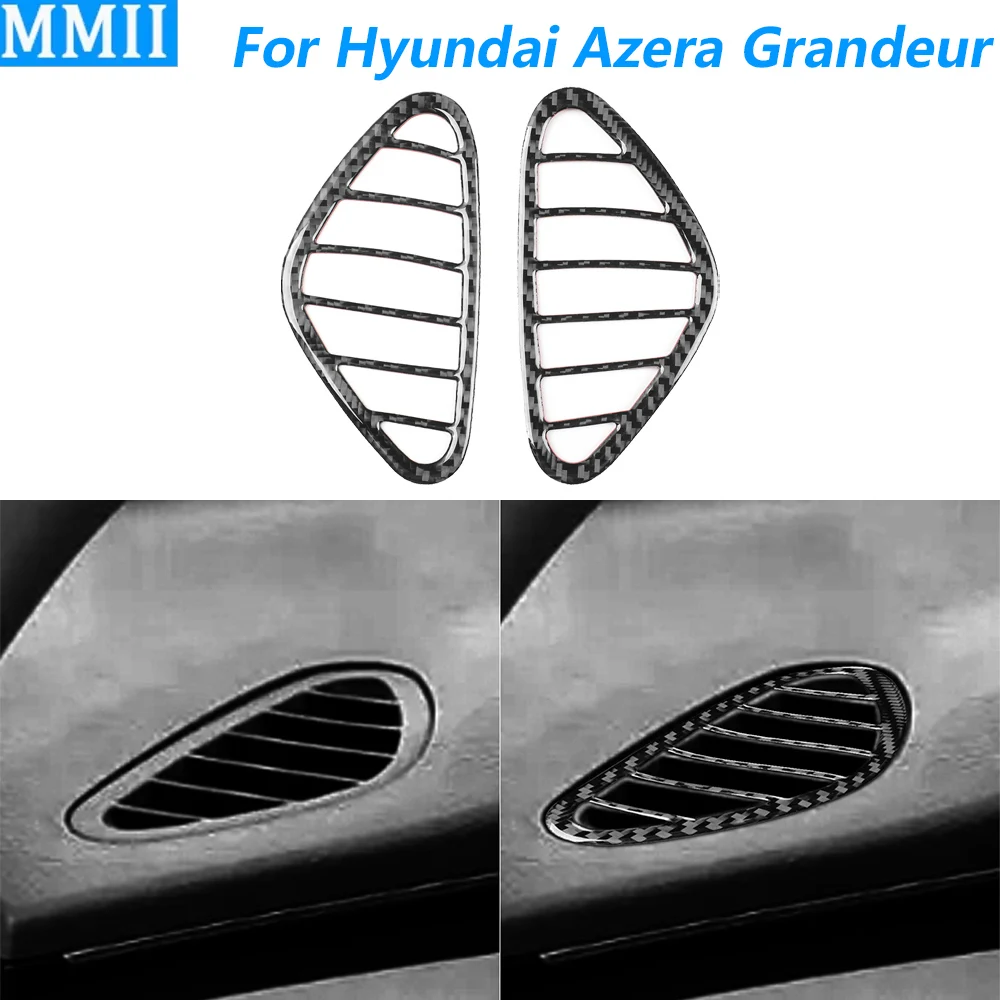 

Для Hyundai Azera Grandeur TG 2006-2011: накладка на панель воздуховода приборной панели из углеродного волокна, аксессуар для автомобиля, наклейка