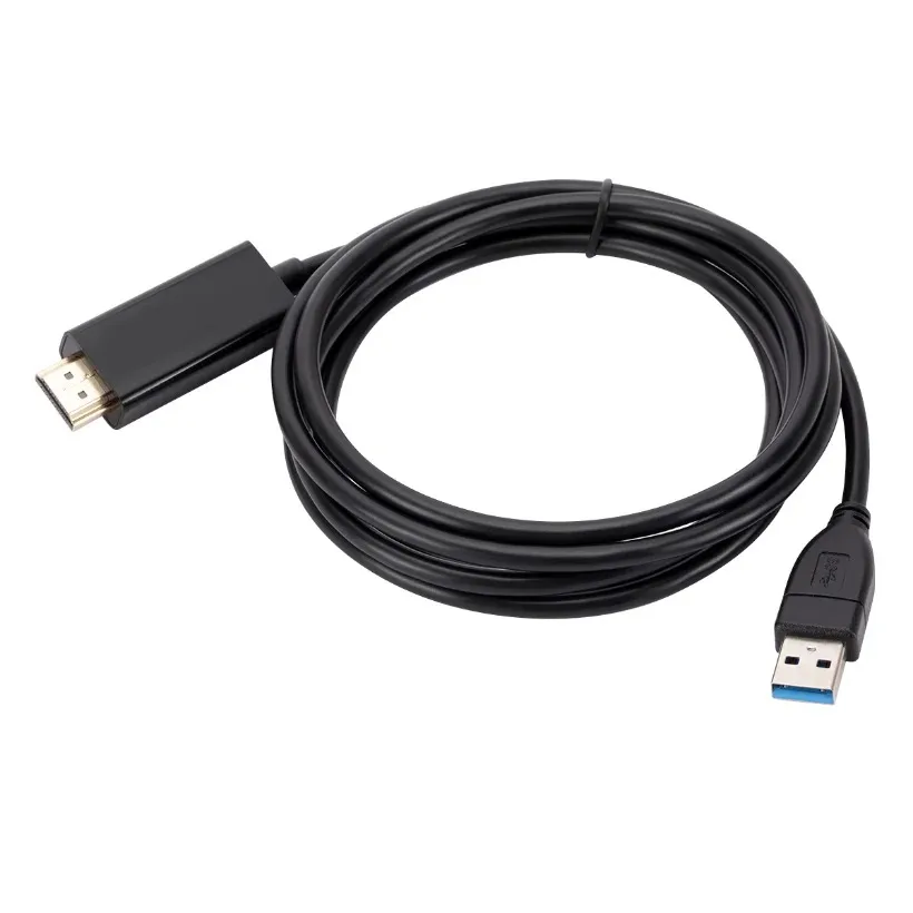 MnnWuu 1080P HD Portable USB 2.0 To HDMI-compatible Audio Video Adapter Converter Cable 1.8M USB TO HDTV for Windows 7/8/10 PC
