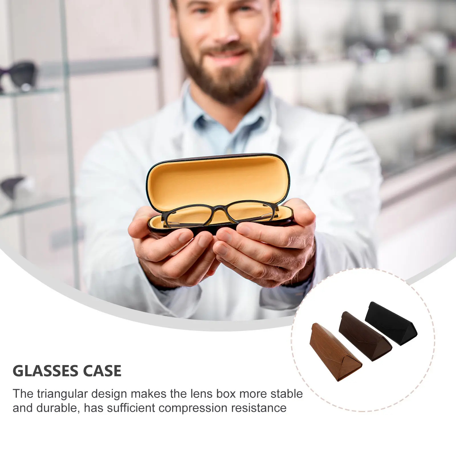 Lightweight Portable Glasses Case with Scratch-Proof Interior for Men, Women & Teens – Sunglasses Storage Box