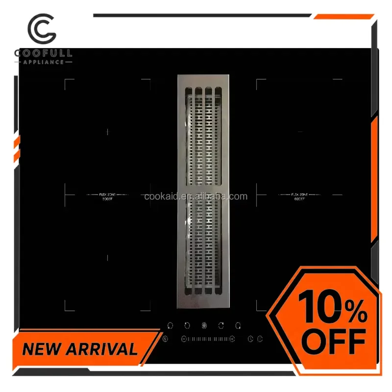 for Integrated 4 Burner Induction Hob Built In Cooktop Electric Stove Kitchen Appliance Home Cooking Black Glass Panel