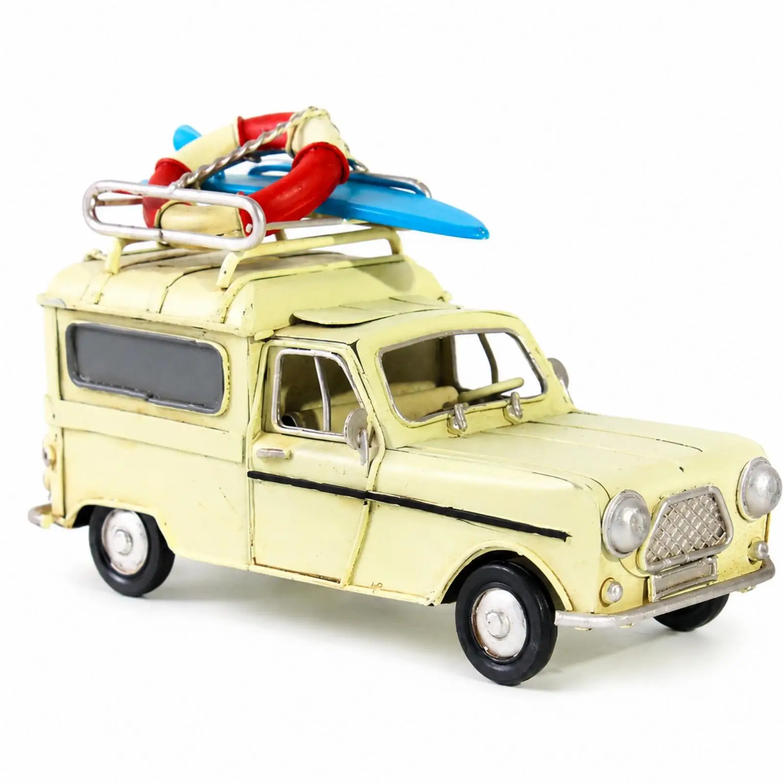 replica-de-una-furgoneta-camper-clasica-con-una-tabla-de-surf-y-decoracion-rustica-de-hierro-para-estantes-mesas-o-como-pieza-de-arte-con-tematica-nautica
