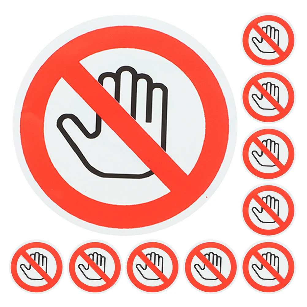 

15pcs Do Not Touch Warning Sticker Safety Sign Pvc Adhesive Decal For Factory Warehouse Office Equipment Peel Stick Safety Label