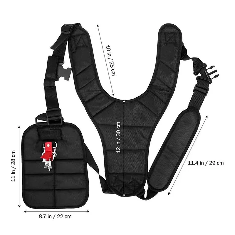 Strap Labor Saving W Shape Double Shoulder Nylon Harness Strap Brush Cutter Strap Trimmer Shoulder Strap Lawn Mower Harness