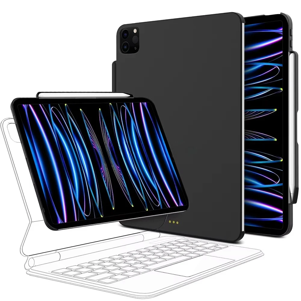 

Black Companion Back Cover Case with Pencil Holder Perfect Match for Ipad Pro 11 & Air 10.9 Inch Magic Keyboard