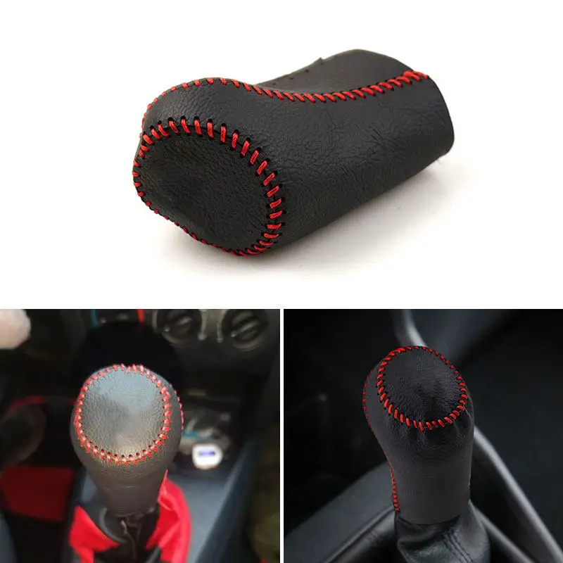 For Renault Megane II MK2 Clio 3 III MK3 Scenic 2 Manual Shift Lever Car Accessory Microfiber Leather Gear Shift Knob Head Trim - view 2