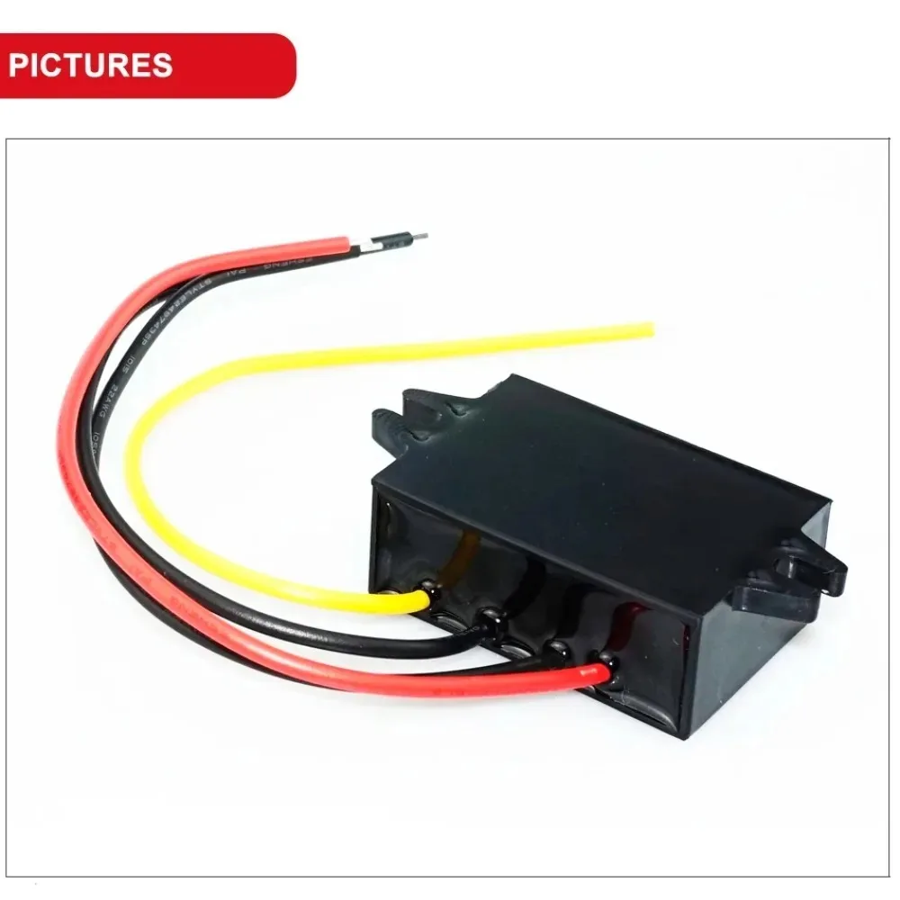 DC 15V-80V 24V 36V 48V 60V to 12V 1A 2A 3A DC Buck Regulator Step-Down Voltage Reducer Power Converter for Forklifts Golf Carts