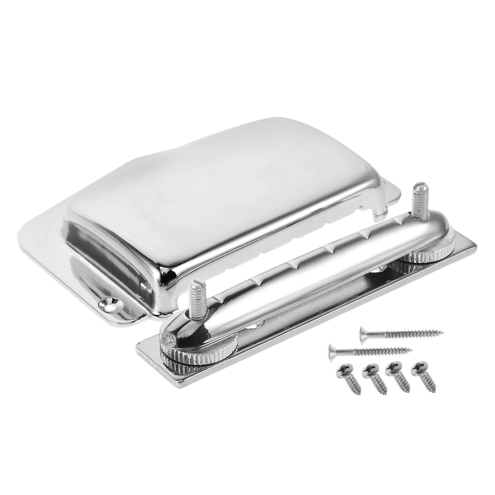

Electric Guitar Accessories Bridge Mounting Plate Protective Cover Silver Metal