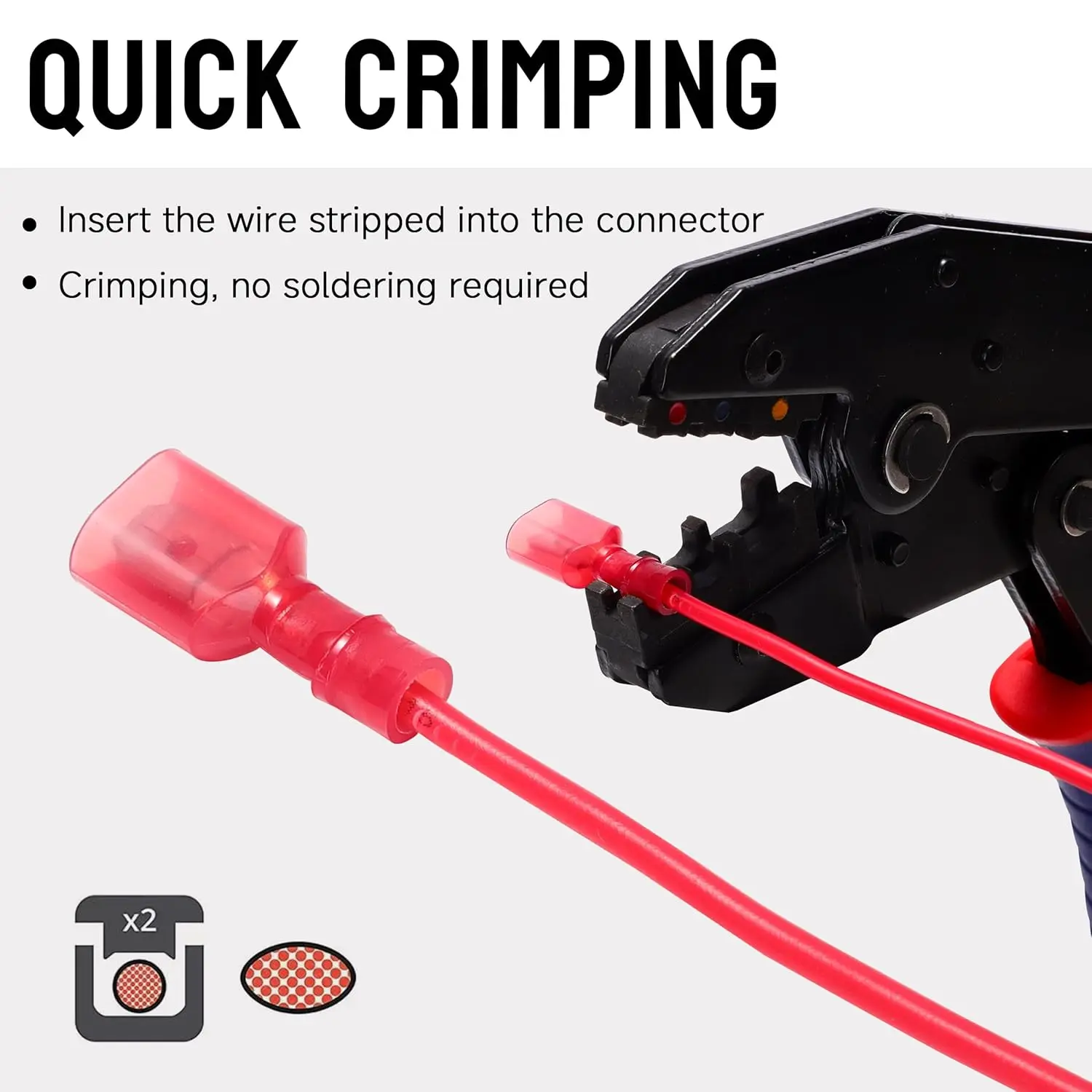 50 шт. нейлоновые мужские/женские лопаточные разъемы, быстроразъемные разъемы для электрических проводов, изолированные клеммы из луженой меди