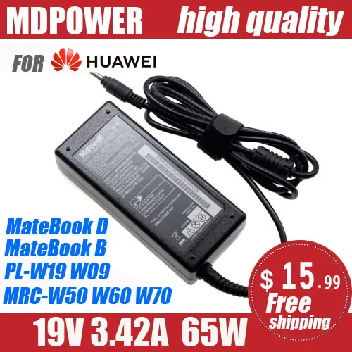 

19V 3.42A 65W FOR HUAWEI MATEBOOK D MateBook B MRC-W50 MRC-W60 MRC-W70 PL-W19 PL-W09 laptop AC adapter Charger power supply