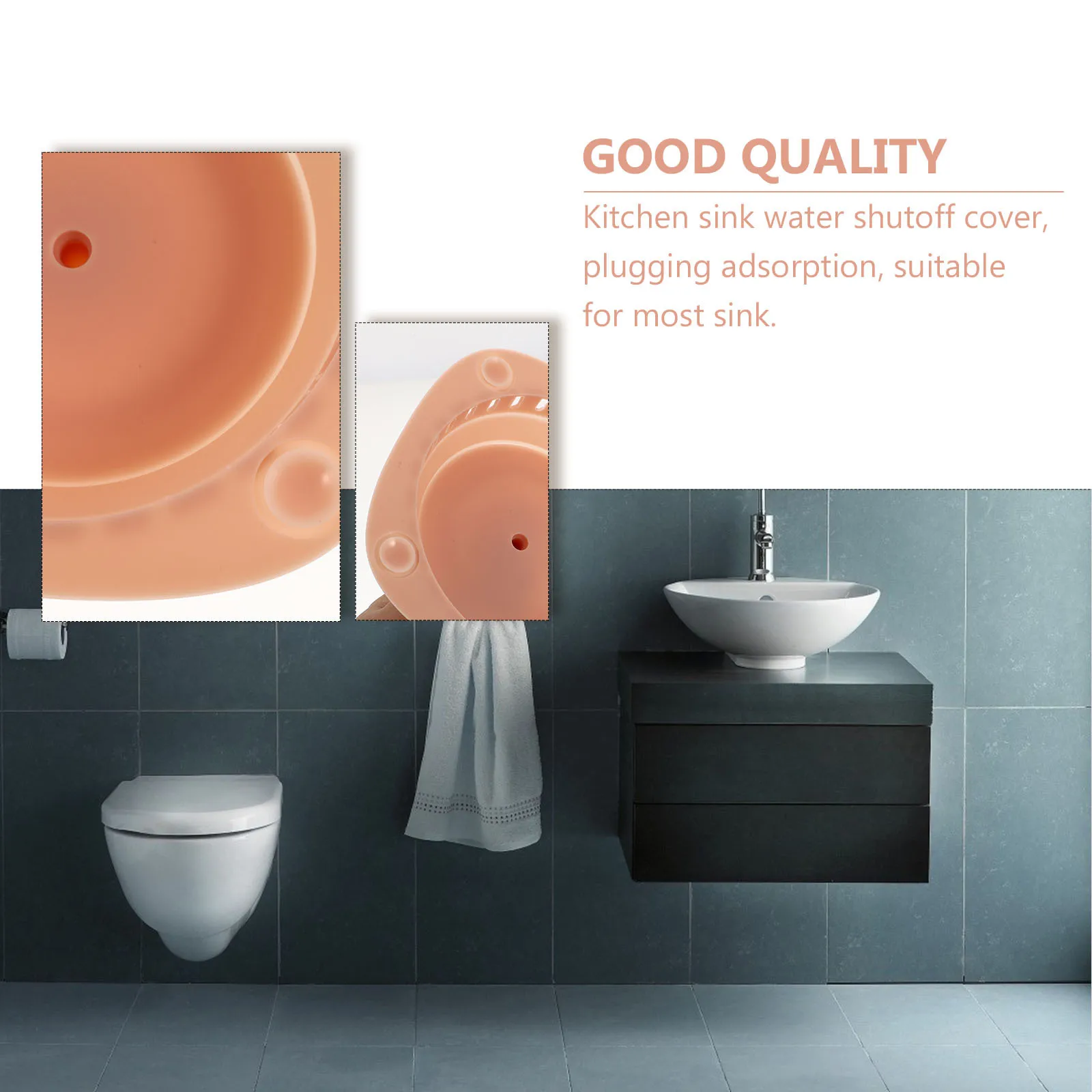 

1Pcs Silicone Anti-Odor Floor Drain Cover for Kitchen Sink Bathroom Tub with Strong Adsorption Non-Rust Design Easy Install Hair