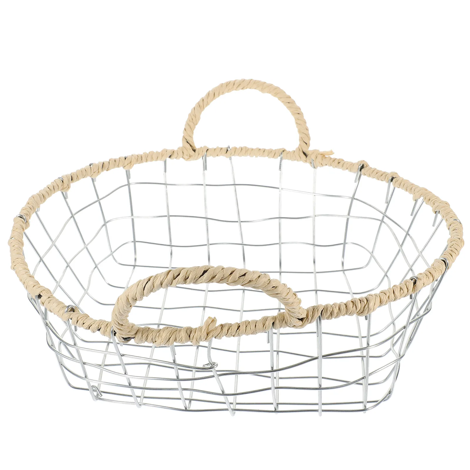 

Iron Wire Storage Basket Large Wall Wire Baskets Metal Sundry Organizer Retro Style Fruit Vegetable Bread Snack Holder