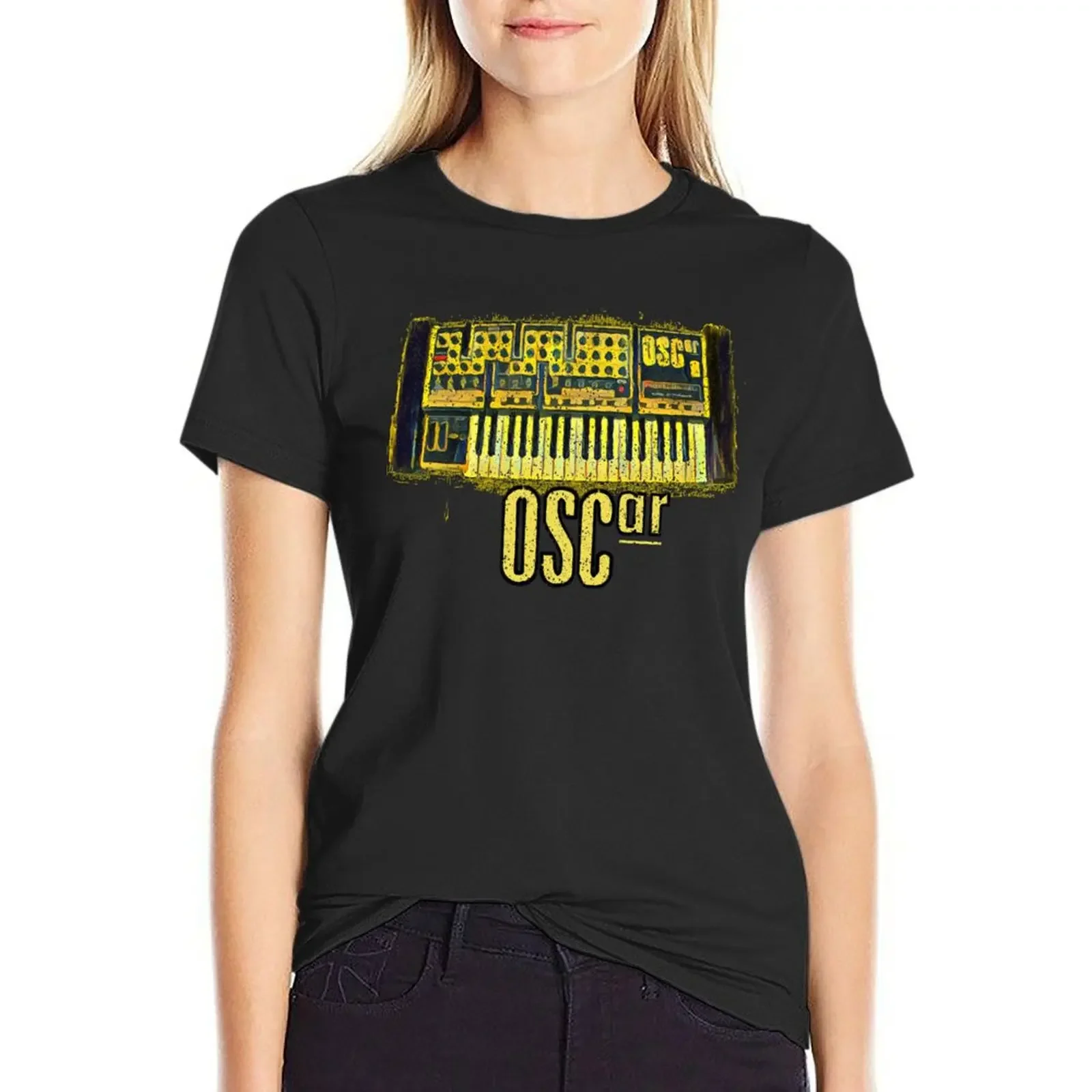 Synthesizer Legend- Oscar Synth - Oil Paint Style T-Shirt summer top tops cute clothes tshirts woman