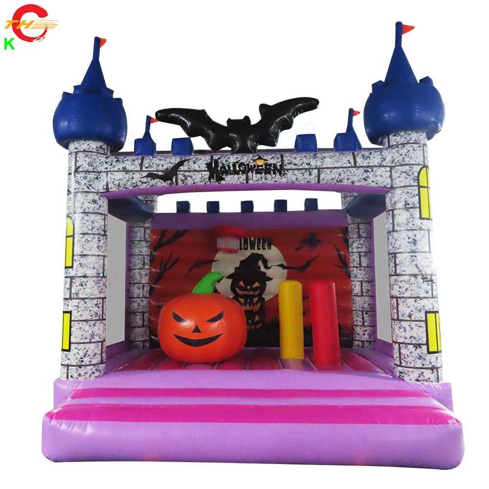 Fast Shipping Halloween Inflatable Bounce House Zombie Black Bat Party Inflatable Air Jumpers Bouncer for Sale