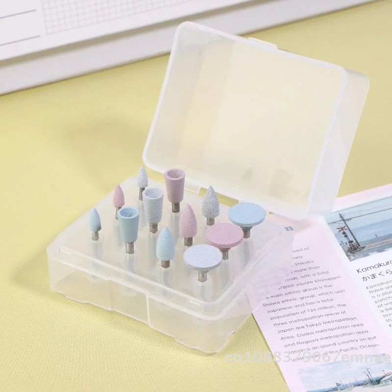 

[ZYAS]12 Pcs Silicone Polishing Kit, RA 2.35mm For Polishing Resin Porcelain Composites With Low-Speed Handpiece Laboratory Tool