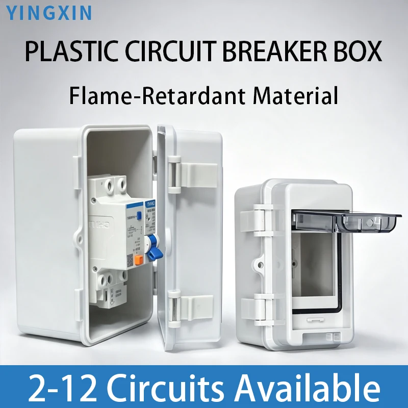 Distribution Box HT Series Junction Box 2/24WAY PC Plastic IP66 Waterproof Fuse Boxes with Terminal DIN Rail for Outdoor Garden