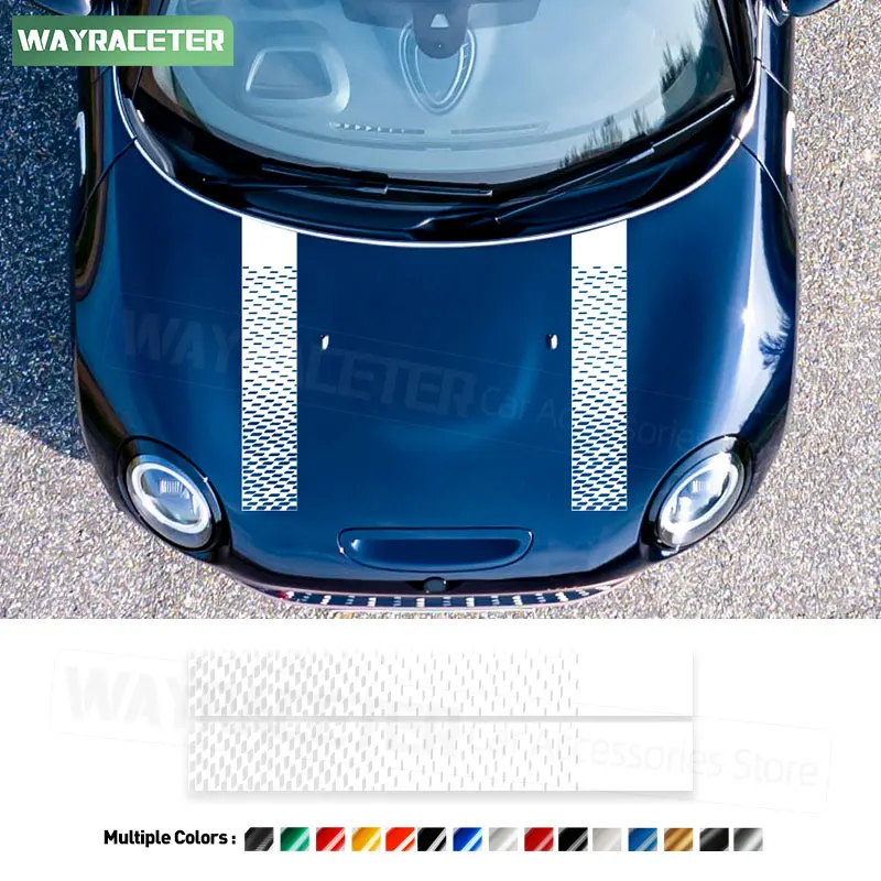 

2- шт. издание макси-тюнер, капот, полосатые наклейки, крышка двигателя, виниловая наклейка из углеродного волокна для MINI Clubman F54 JCW 2024 2023