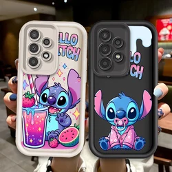 Disney Lilo Stitch Cute For Samsung A73 A71 A54 A53 A52 A51 A33 A32 A21S A14 A13 A12 A03 A04 A05 5G Eye Ladder TPU Phone Case