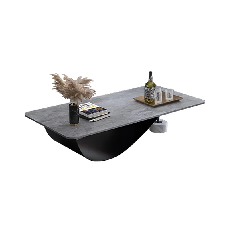 Specially shaped rock board coffee table design, small unit, Italian light luxury