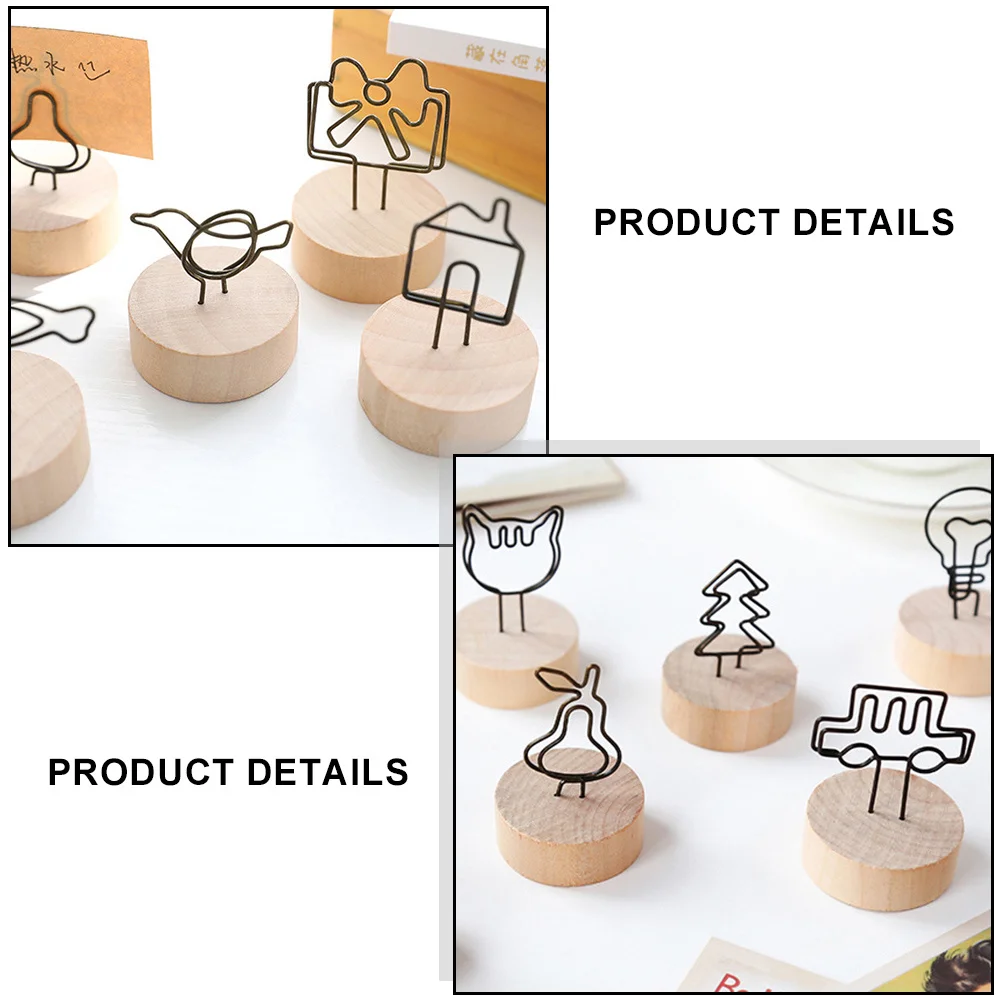 6 stuks fotoclips redelijk ontwerp stabiele basis gemakkelijk te repareren foto's creatieve uitstraling fotohouders bureaugebruik fotoclips