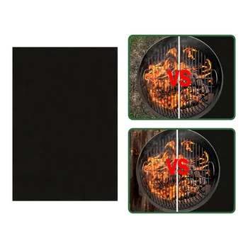 언더 파이어 피트 스퀘어 파이어 피트 매트, 3 레이어 그릴 매트, 간편한 청소, 내화 패드, 야외 바베큐, 100x120cm