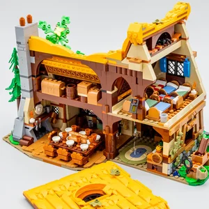 2024جديد سنو وايت نائمة الأميرة الأمير سبعة أقزام منزل كوخ الملكة الشريرة لبنات البناء الطوب هدية ألعاب الأطفال أفضل 10 بيع الخيال سبعة أقزام بالغين - رقم 1