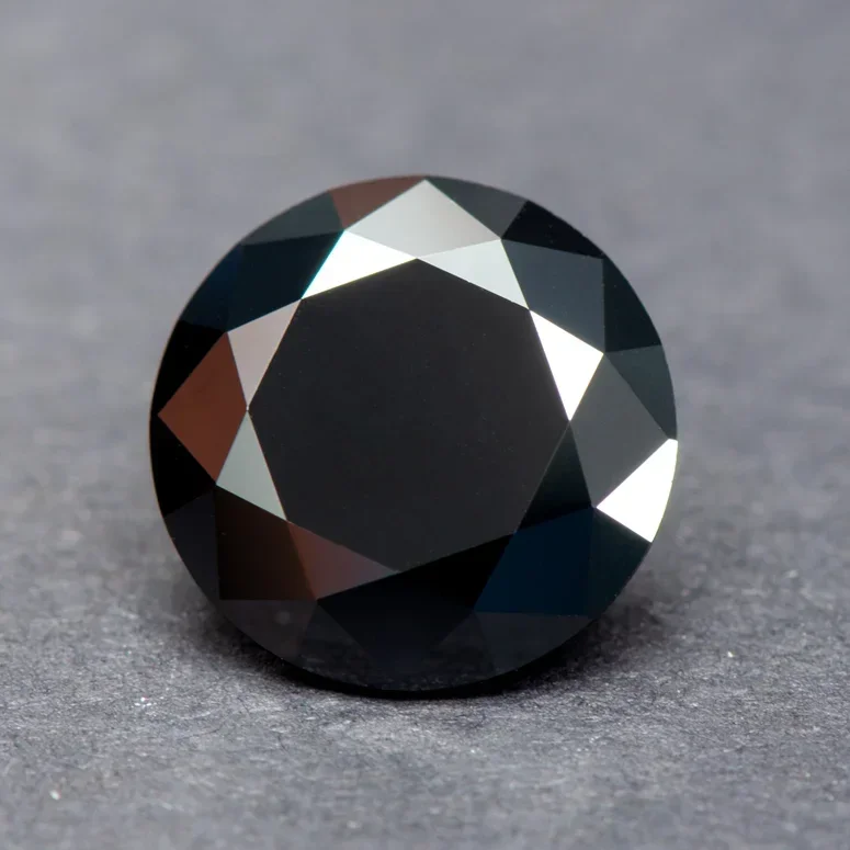 

Moissanite Stone Black Color Round Cut VVS1 Charms Diamond with GRA Certified Pass Diamond Tester Making Jewelry Accessories