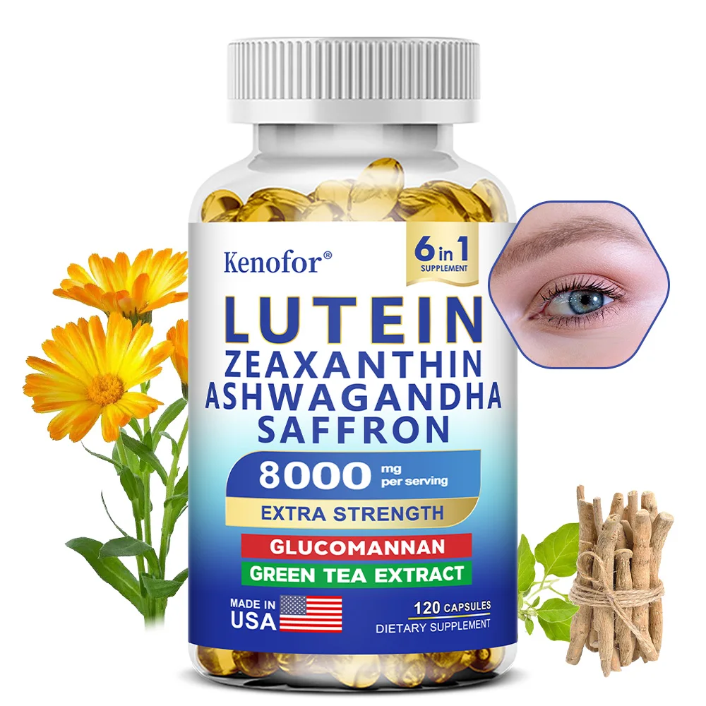 

Lutein and Zeaxanthin Capsules - Eye Vitamins with Ashwagandha for Adults Eye Health, Supplement for Vision & Eyes, 120 Capsuels