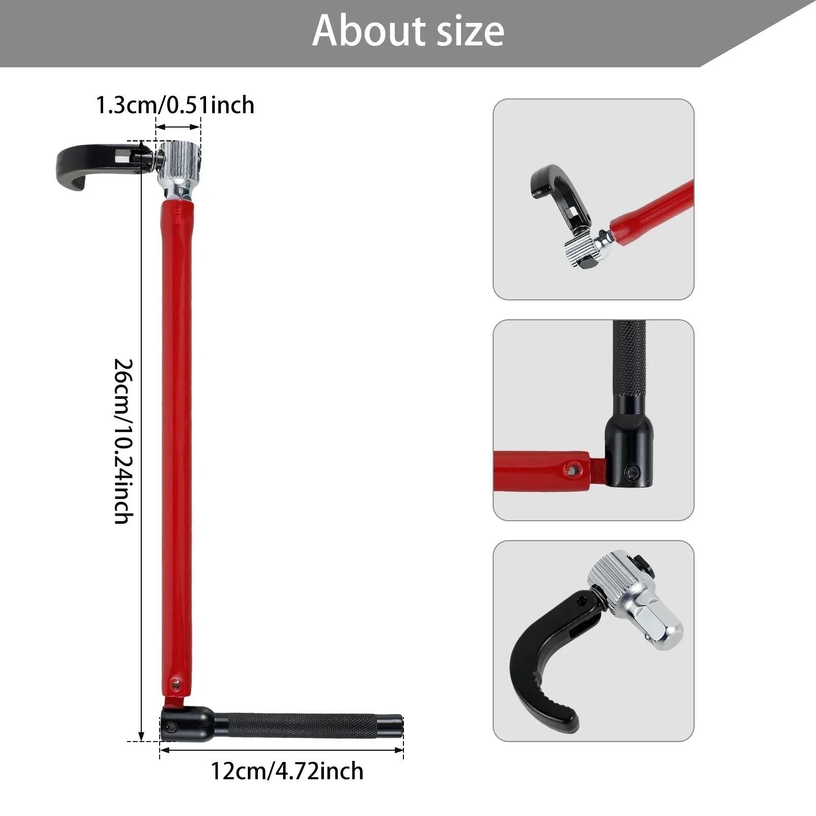 Faucet Wrench With Sockets Carbon Steel Plumber Socket Wrench Durable Tap Back Nut Wrench Tap Installation Repair Tool Hand Tool